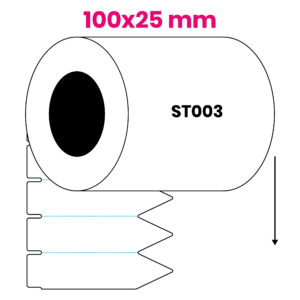 Steeketiket 100x25mm ST003