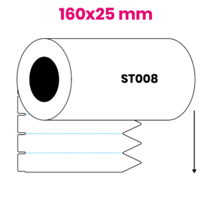 Steeketiket 160x25mm ST008
