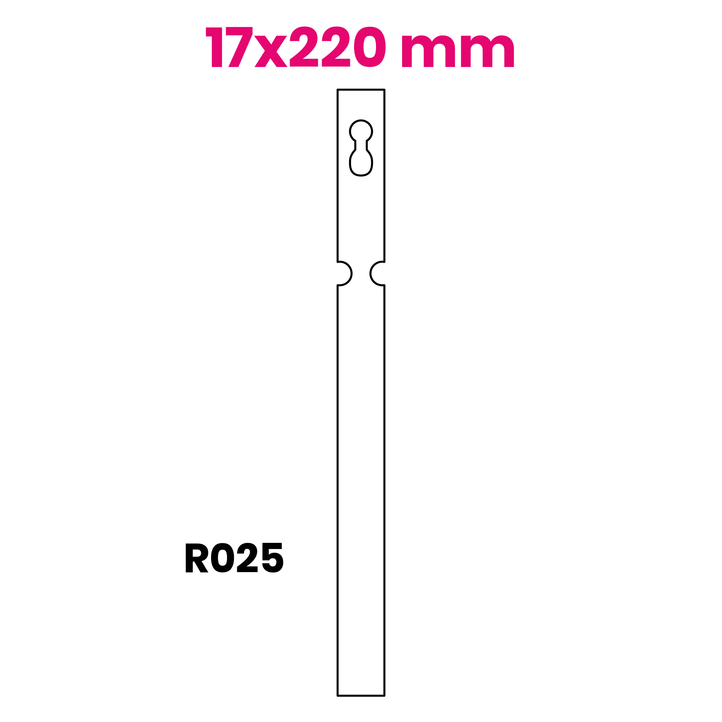 Hanglabel 17x220mm R025