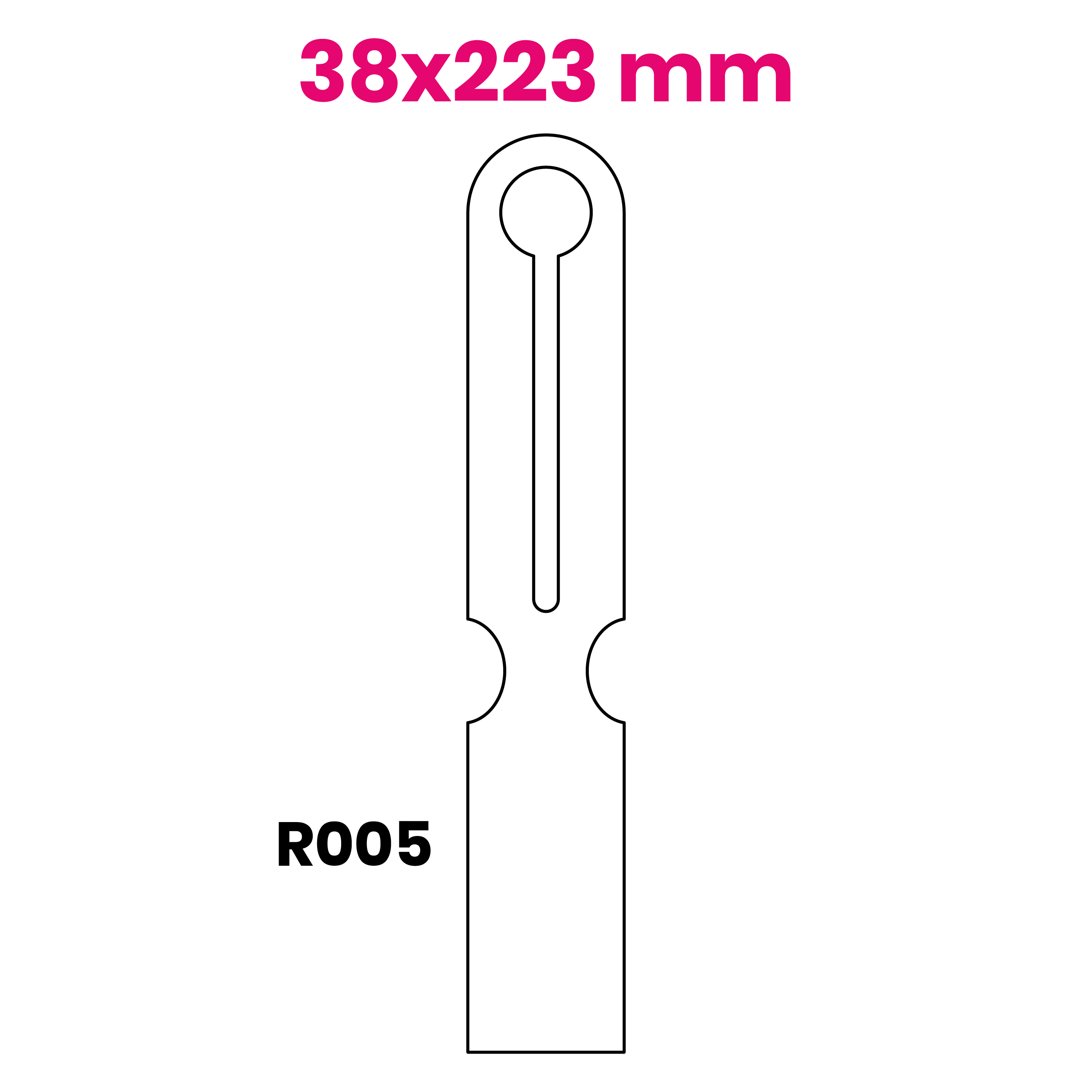 Hanging Label 038x223mm R005