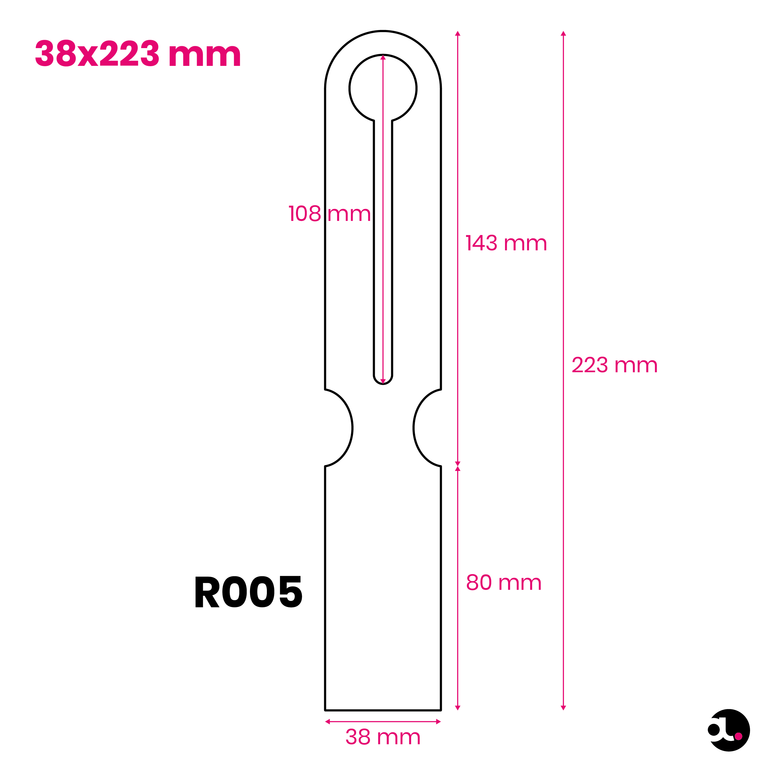 Hanging Label 038x223mm R005 specs