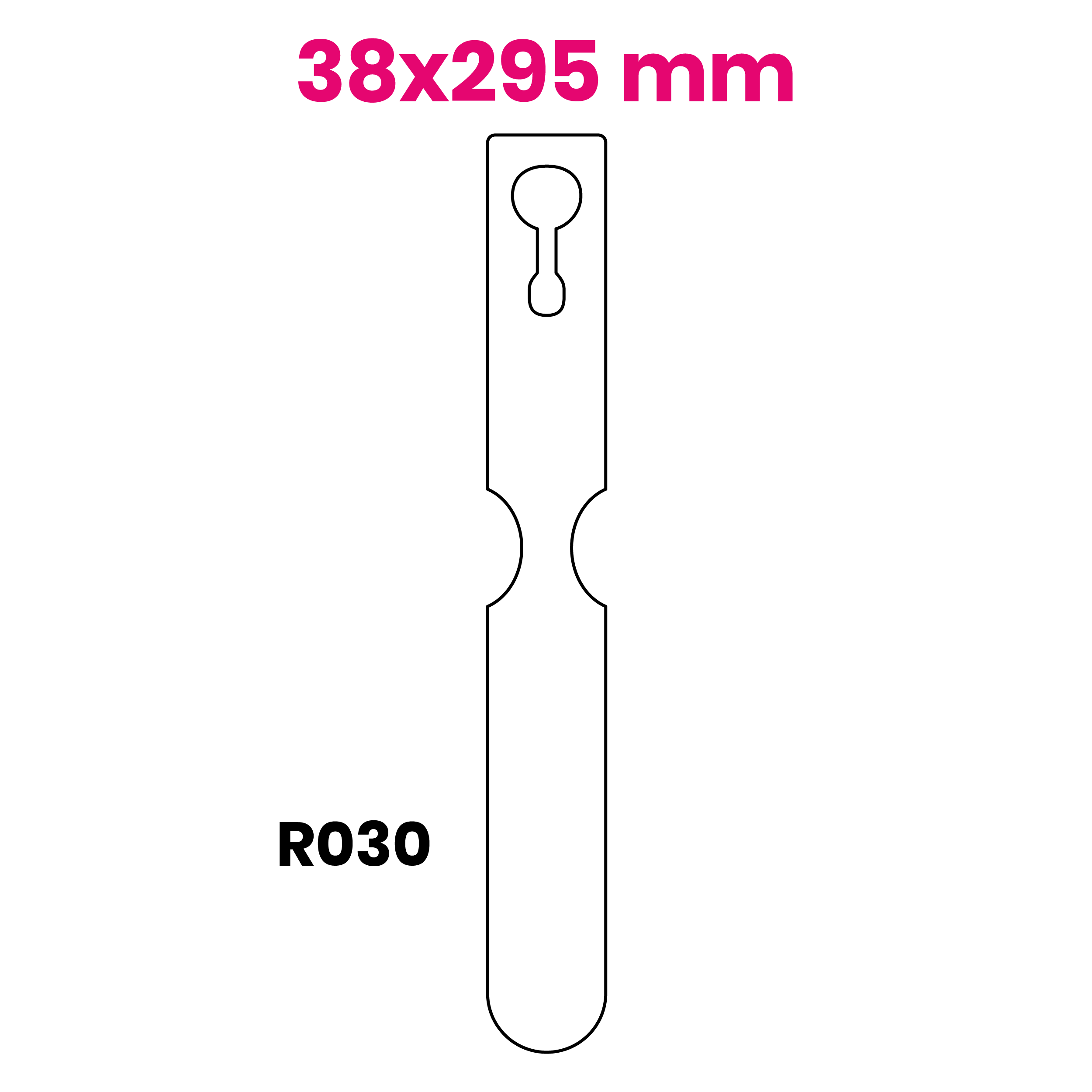 Hanglabel 38x295mm R030