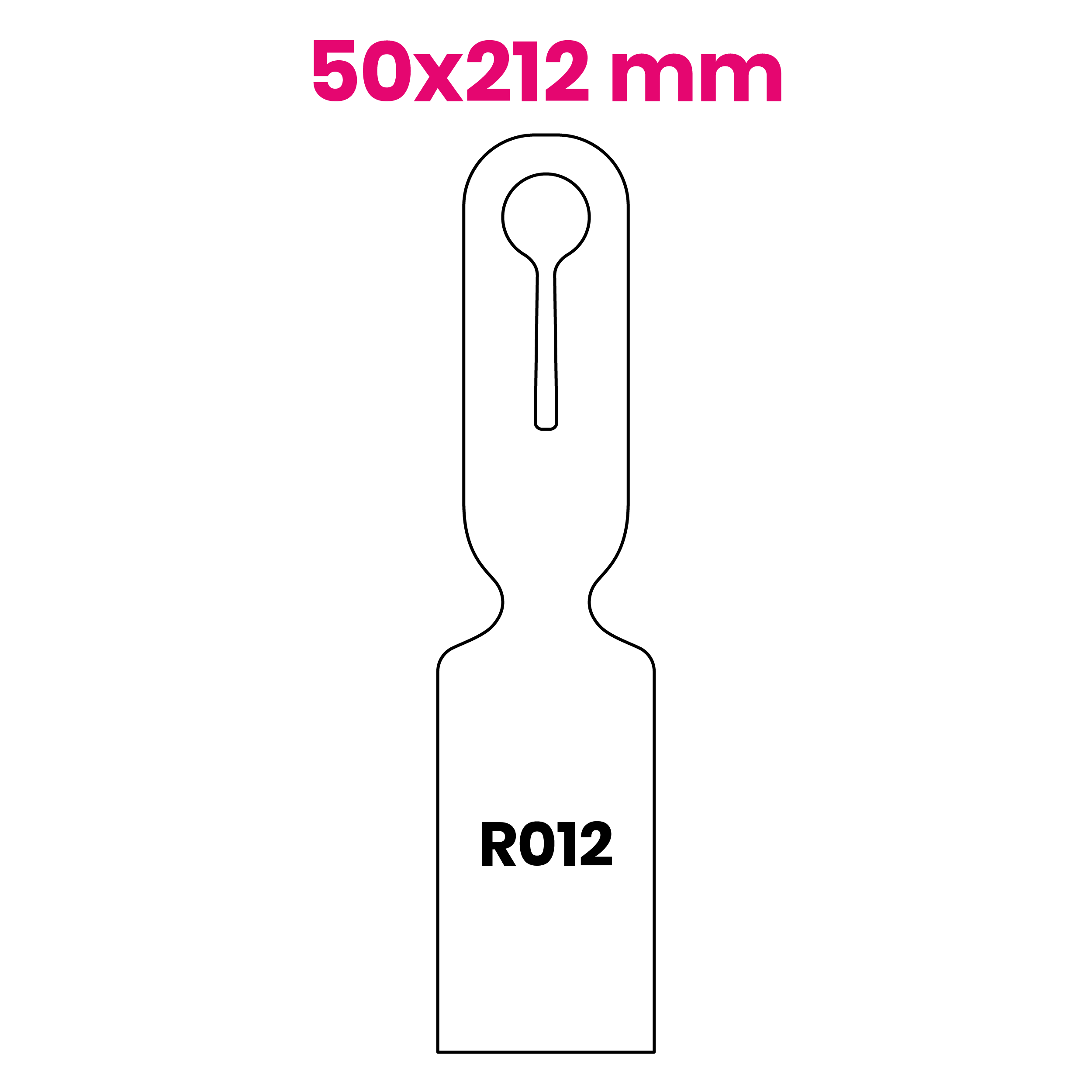 Hanglabel 50x212mm R012