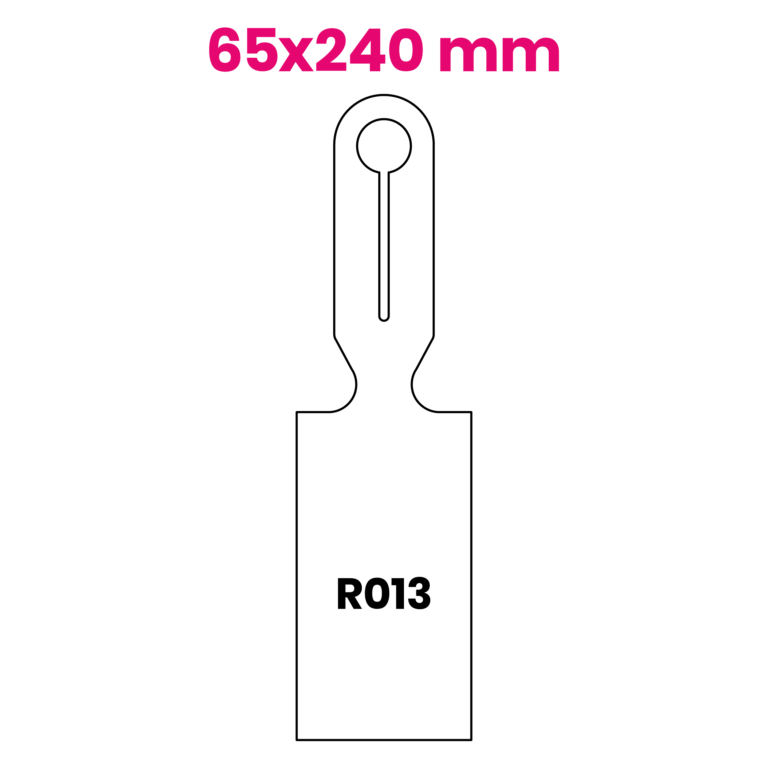 Hanglabel 65x240mm R013