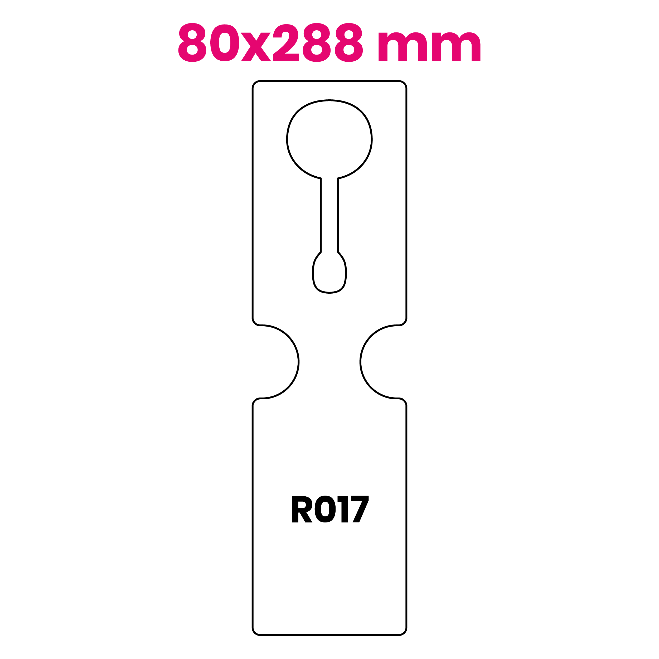 Hanglabel 80x288mm R017