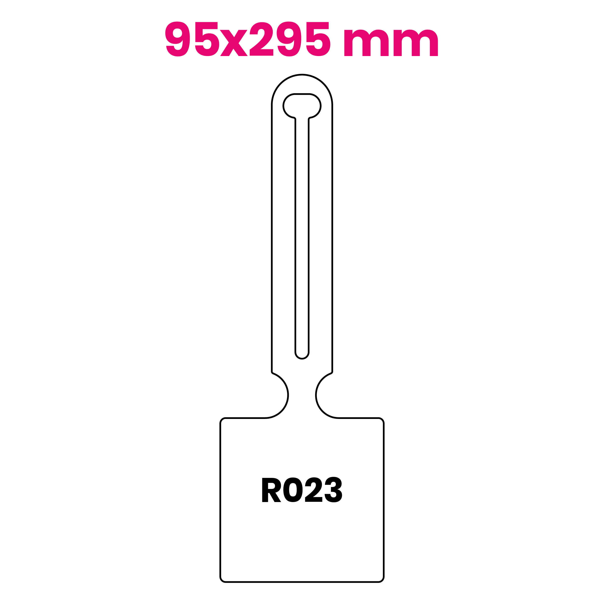 Hanglabel 95x295mm R023