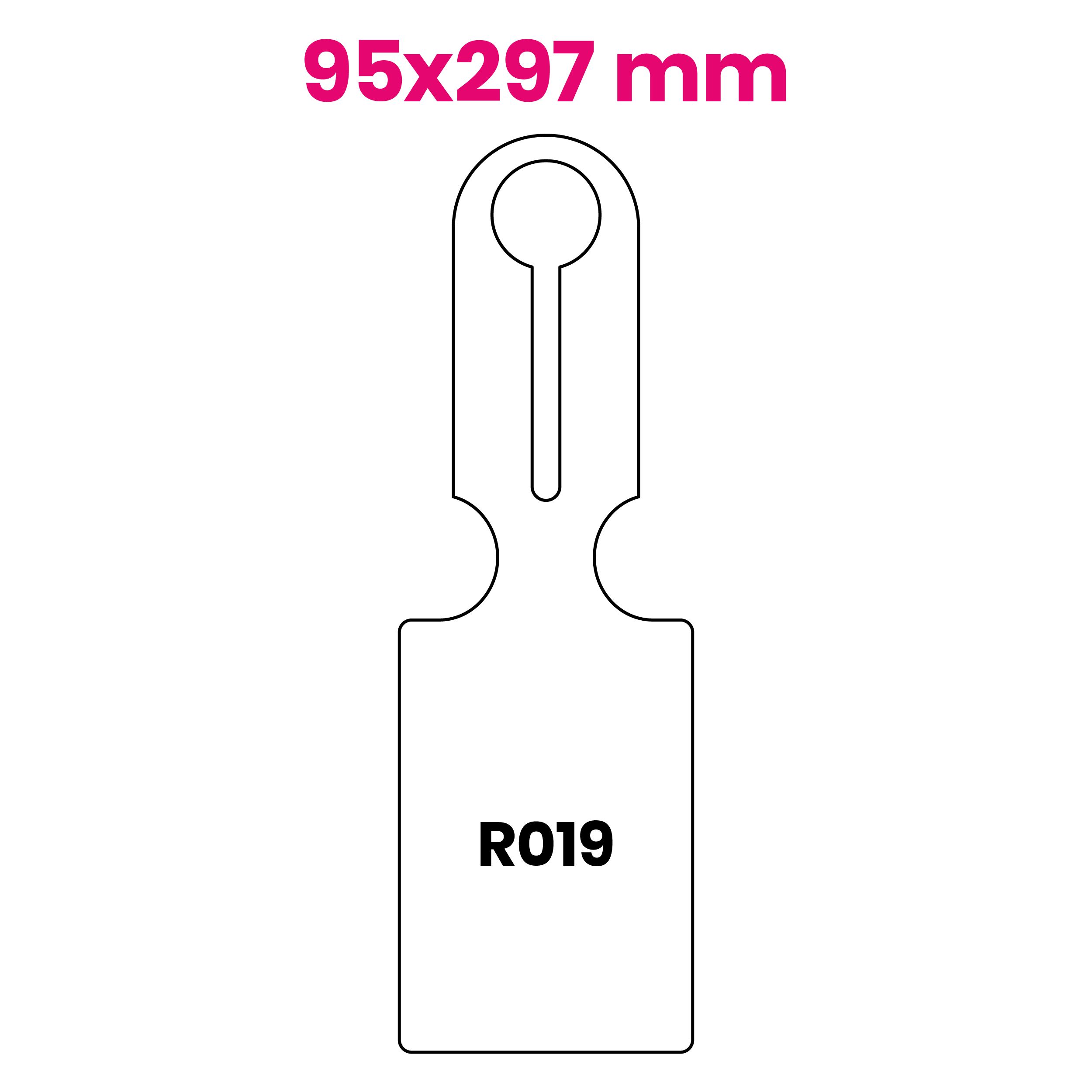 Hanglabel 95x297mm R019