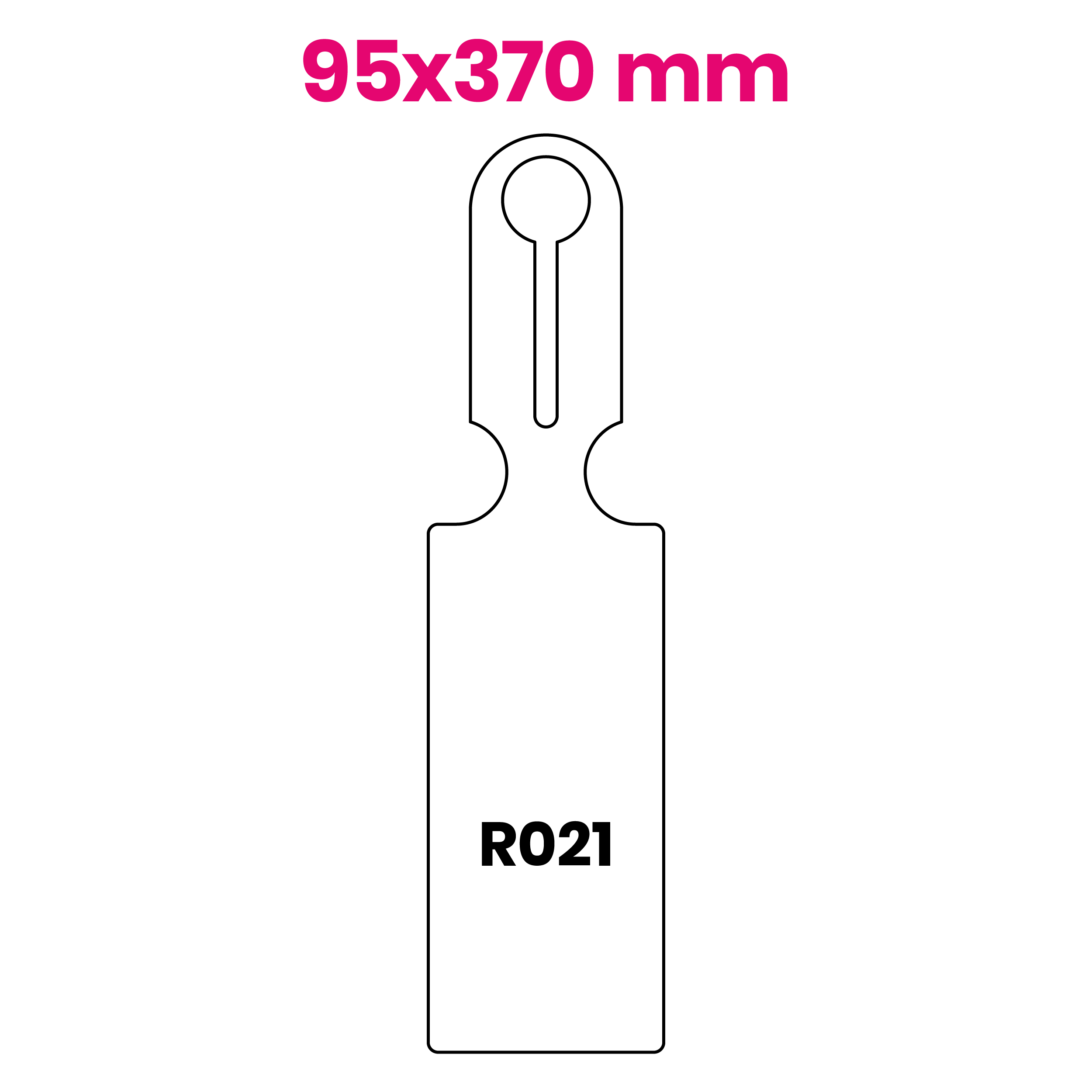 Hanglabel 95x370mm R021