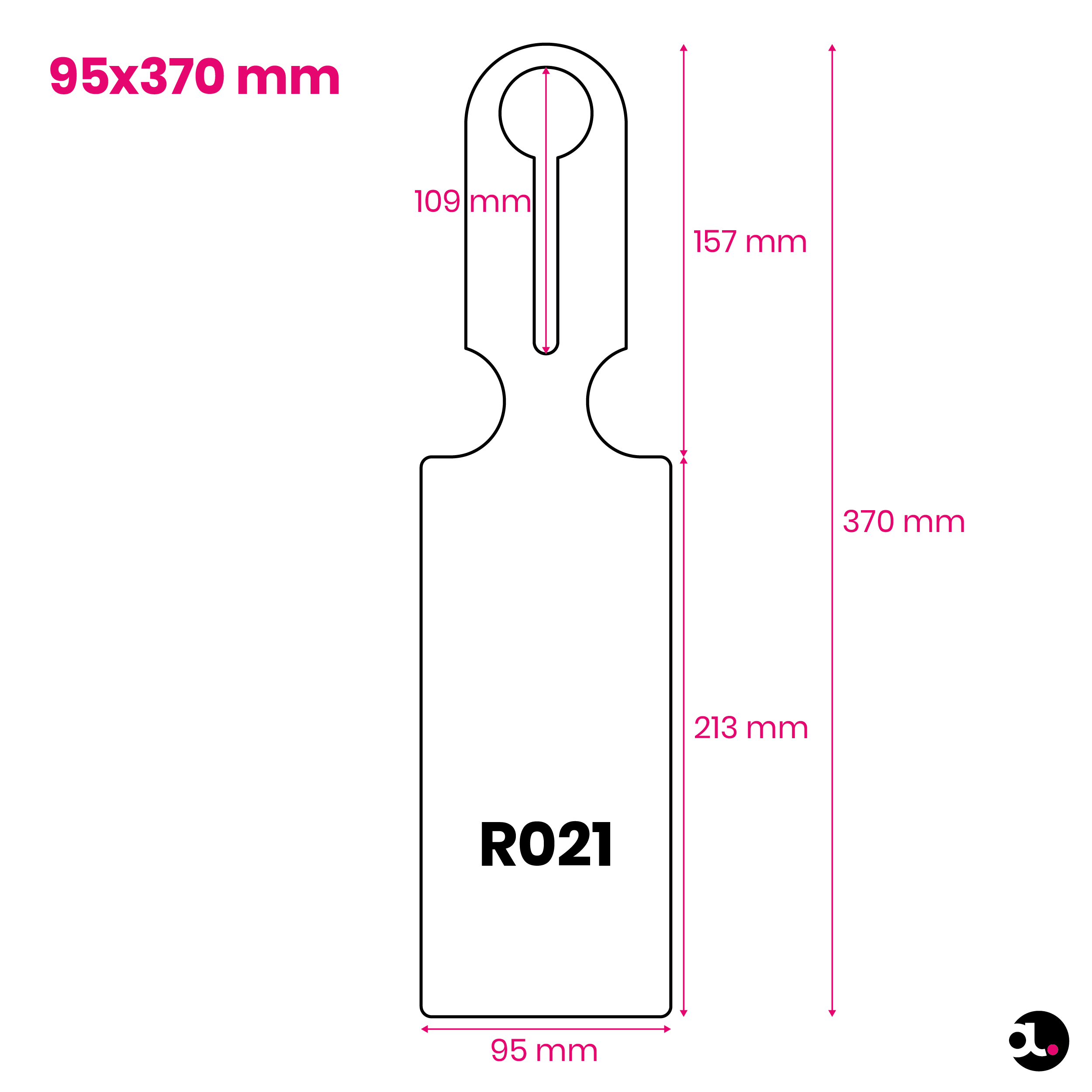 Hanglabel 95x370mm R021 specs