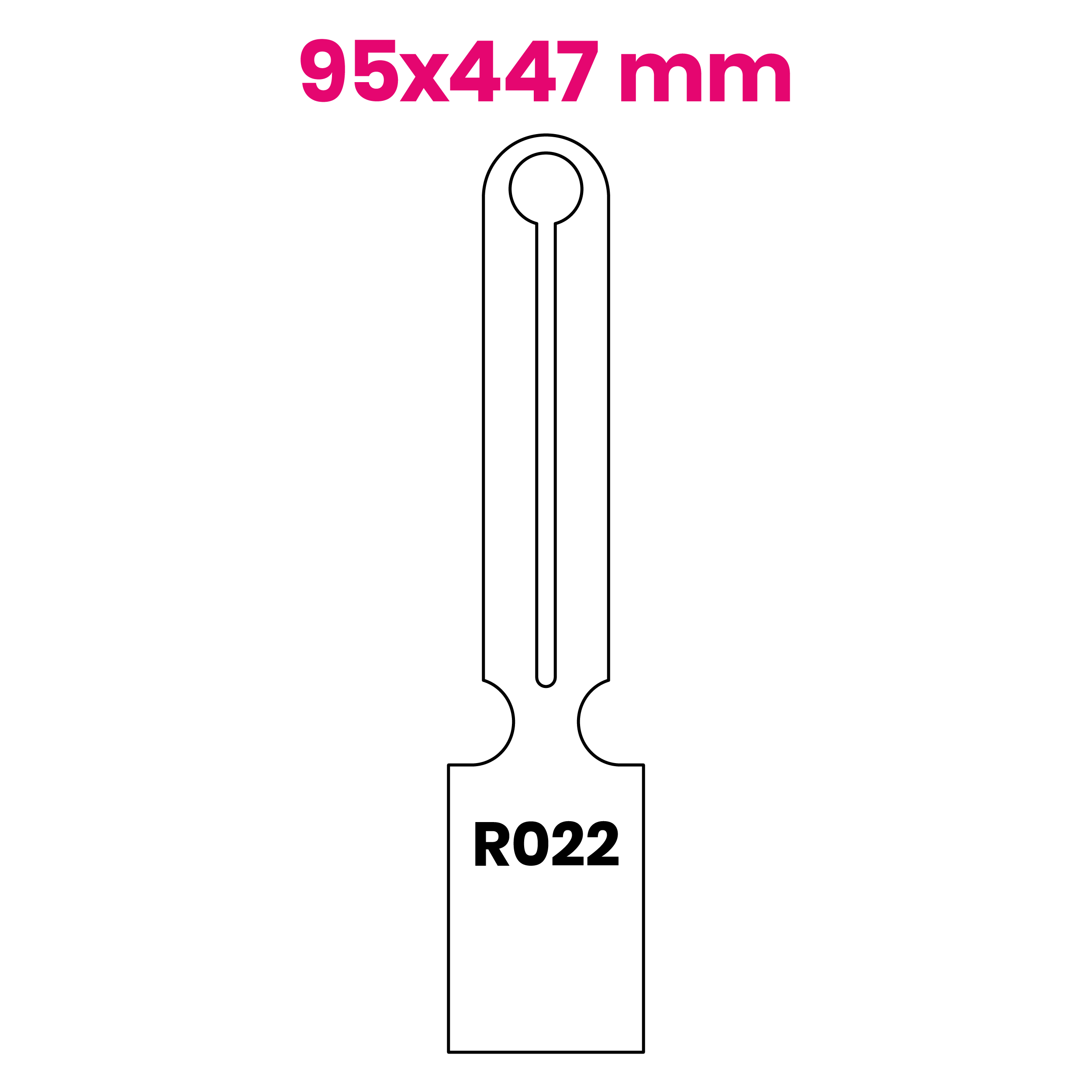 Hanglabel 95x447mm R022