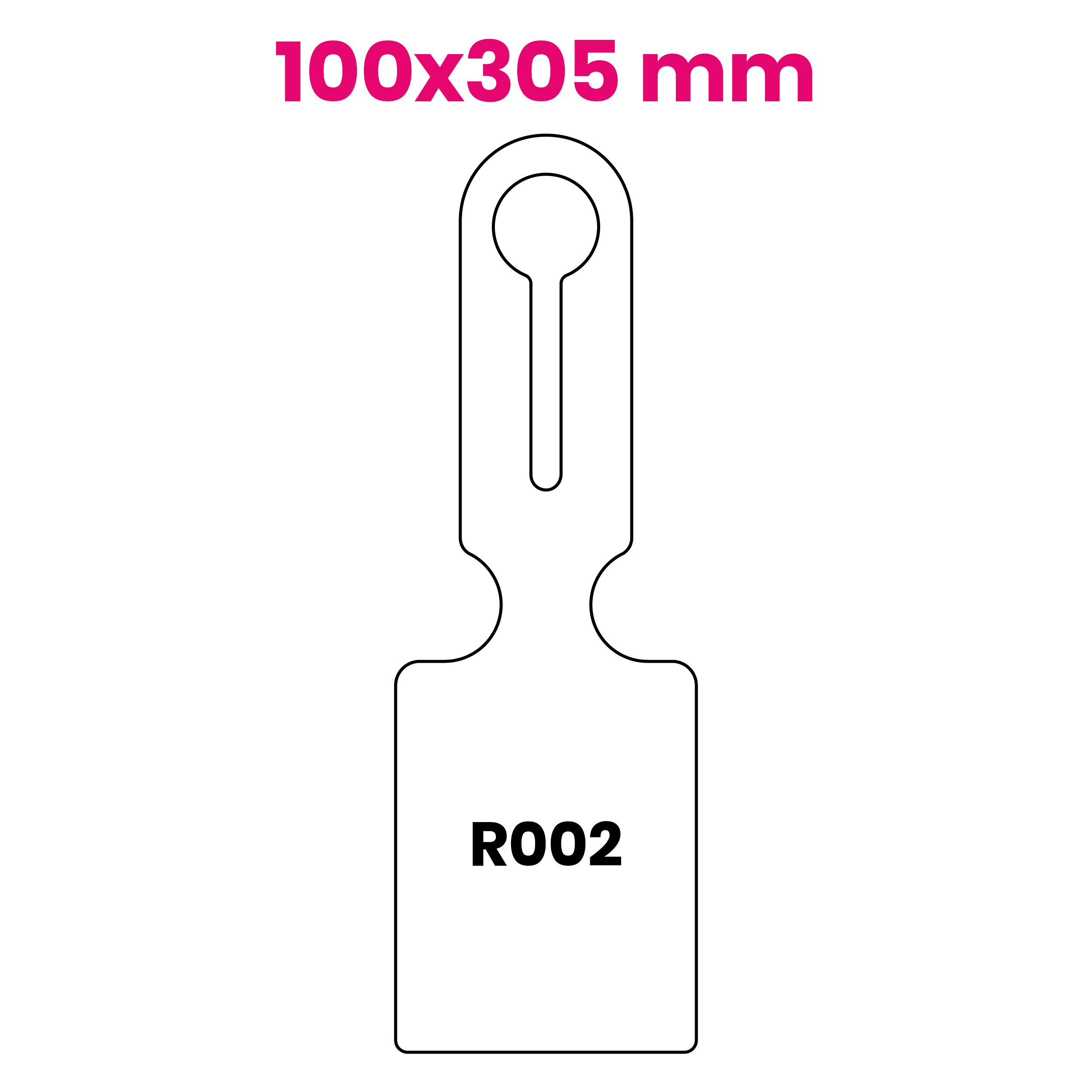 Hängeetikett 100x305 R002