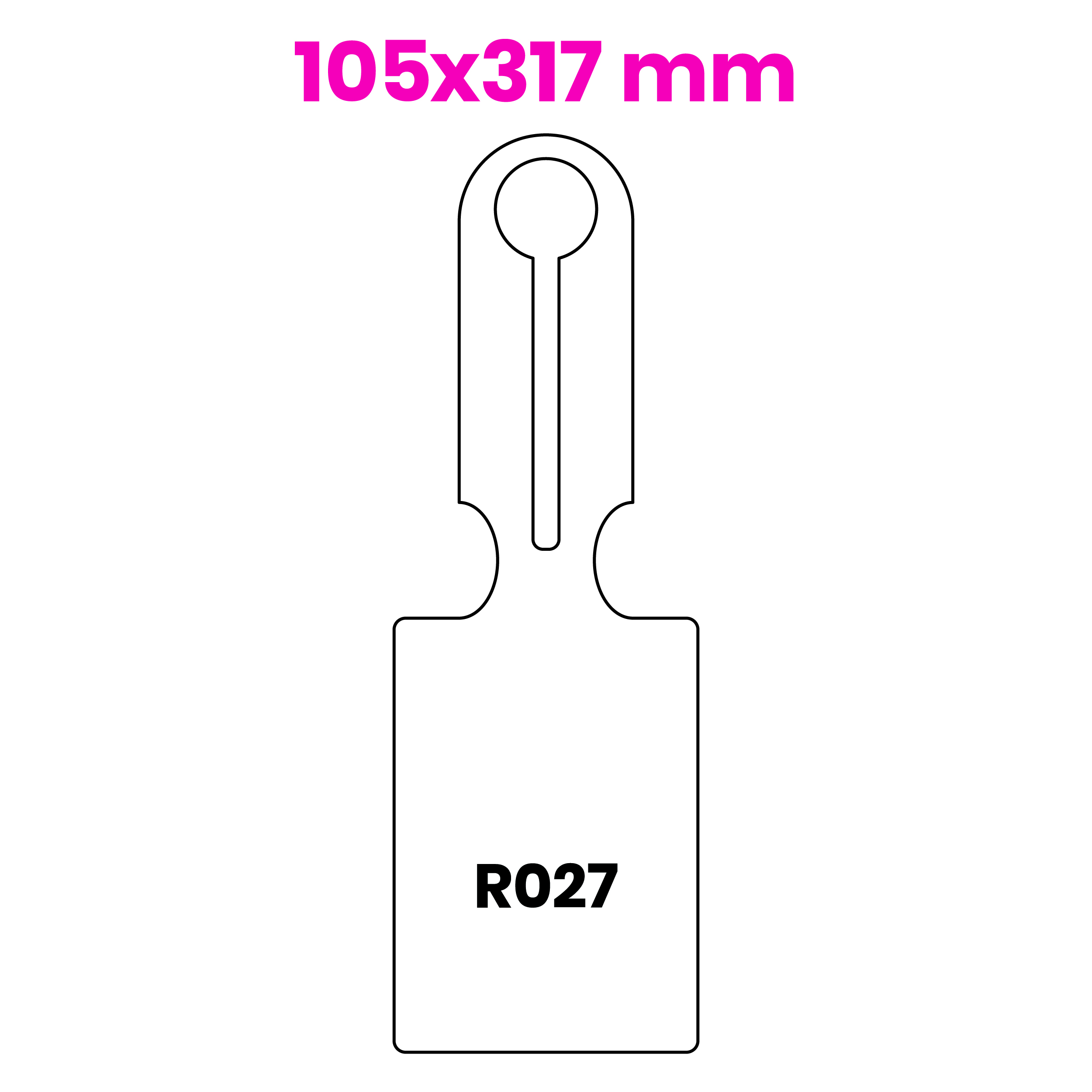 Hanglabel 105x317mm R027