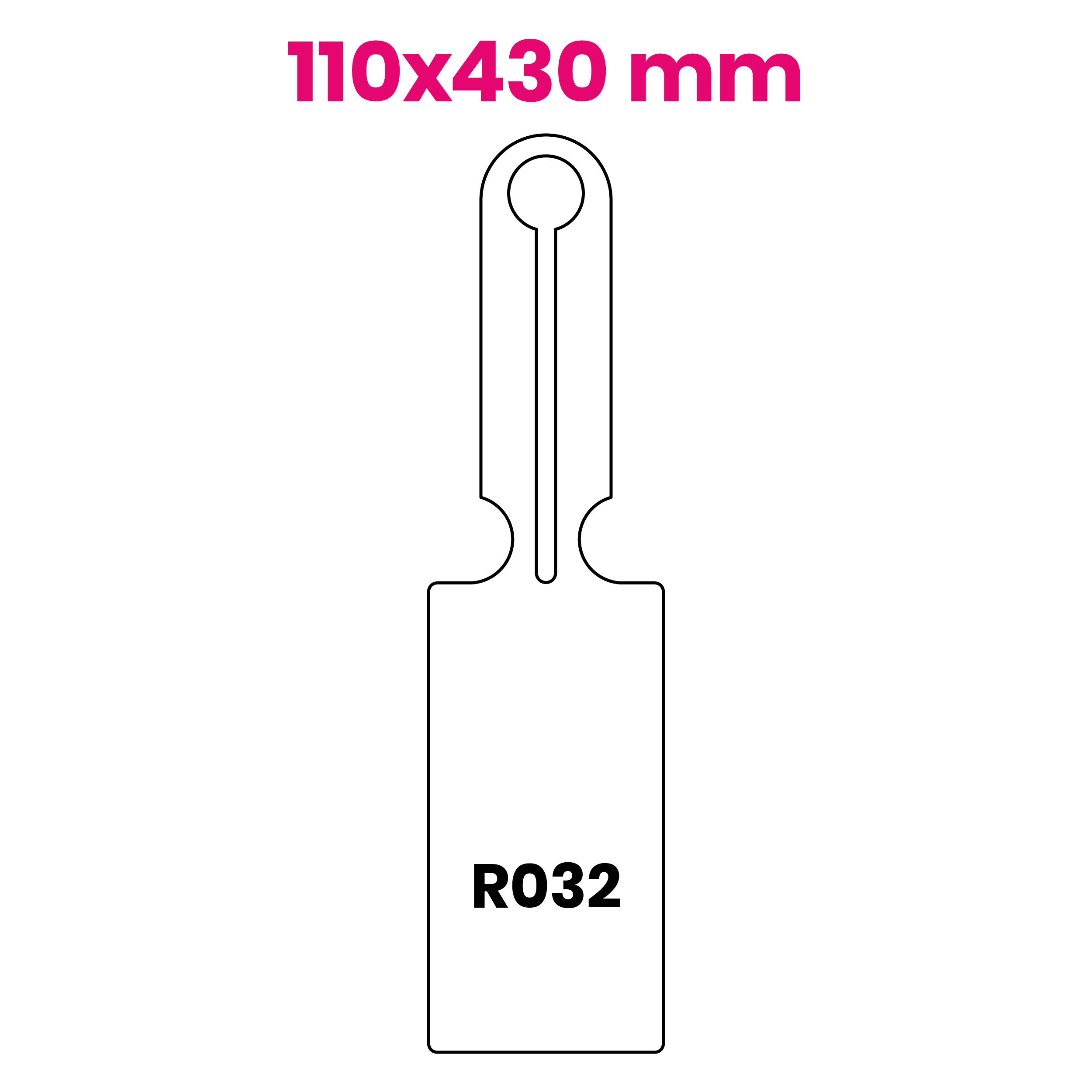Hanglabel 110x430mm R032