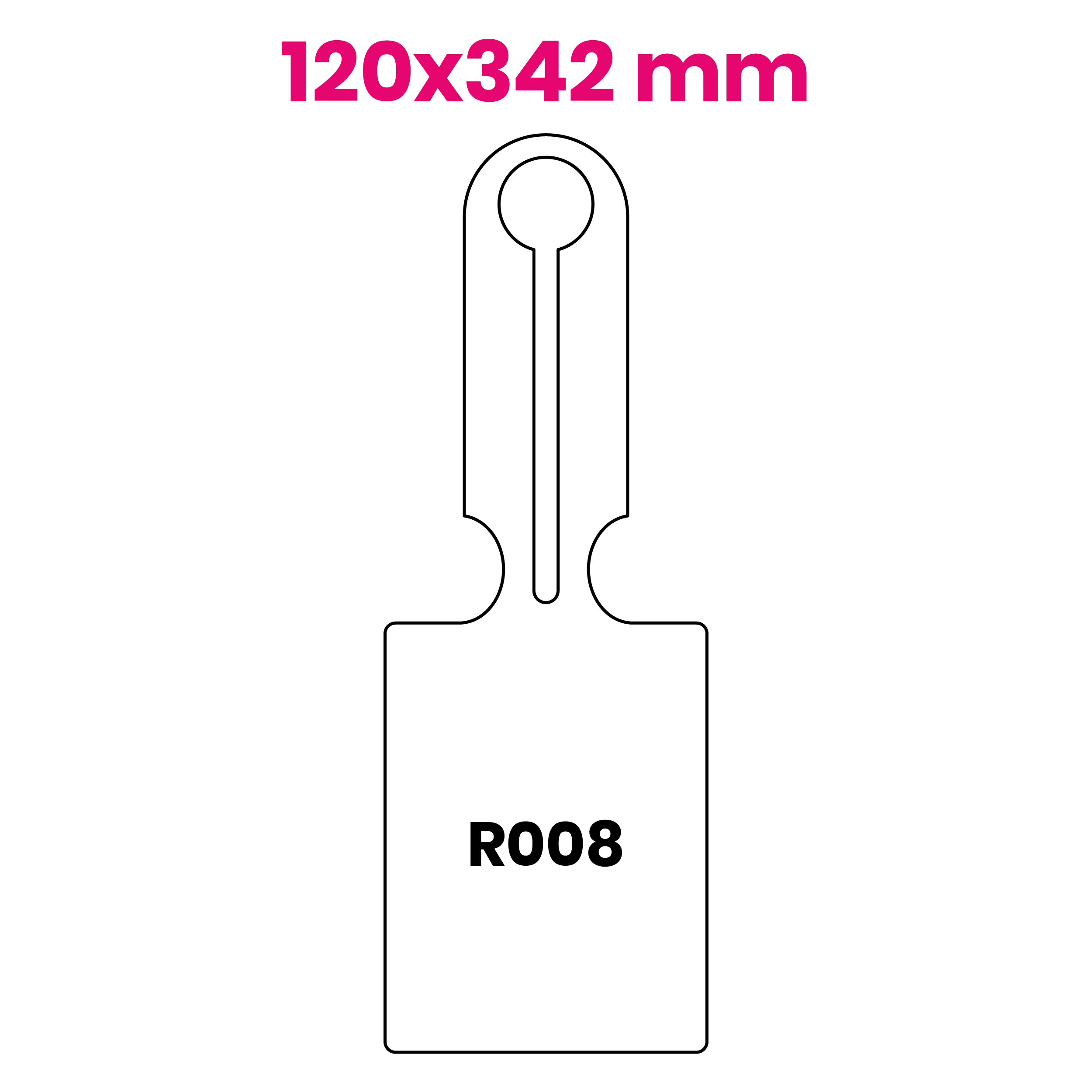 Hängeetikett 120x342 mm R008