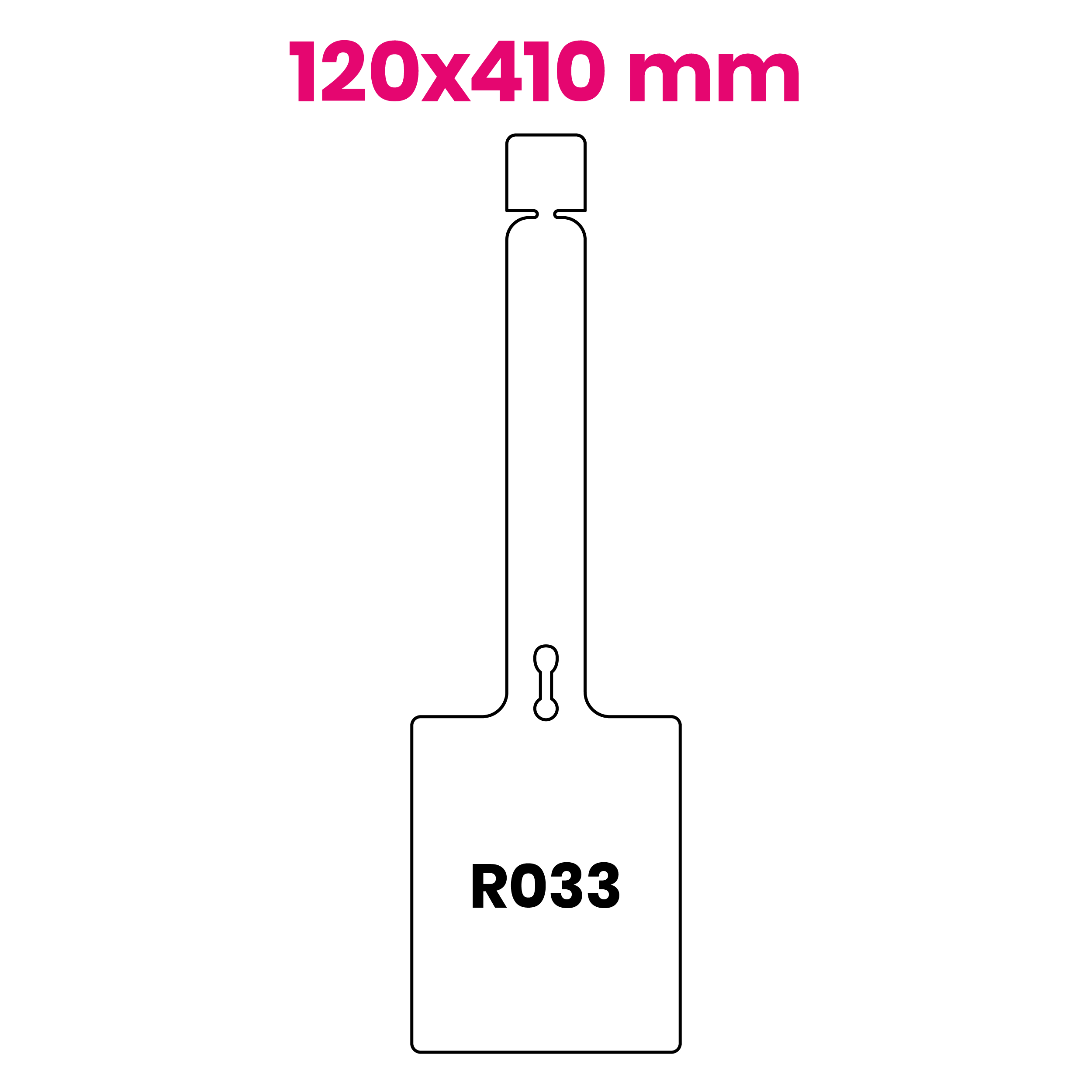 Hanglabel 120x410mm R033