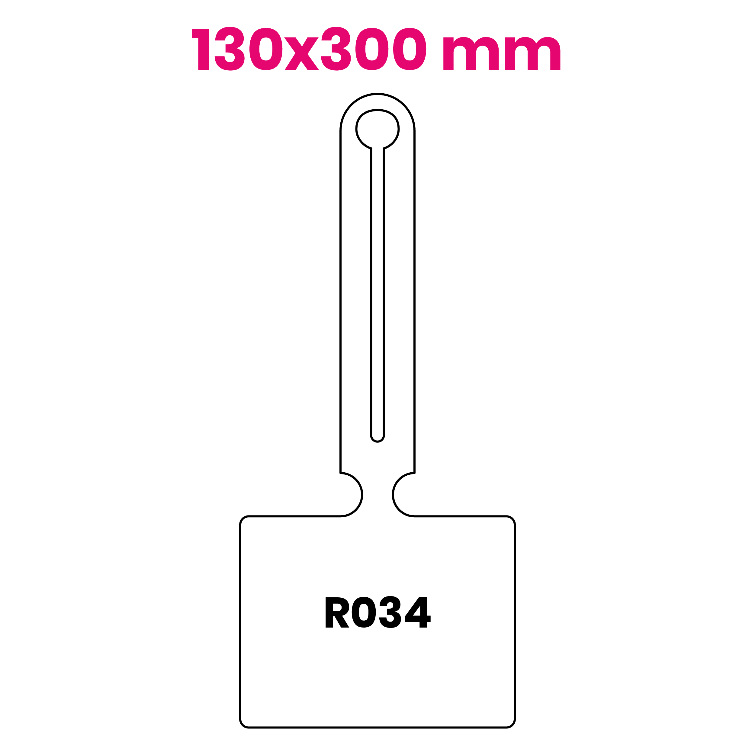 Hanging Label 130x300mm R034