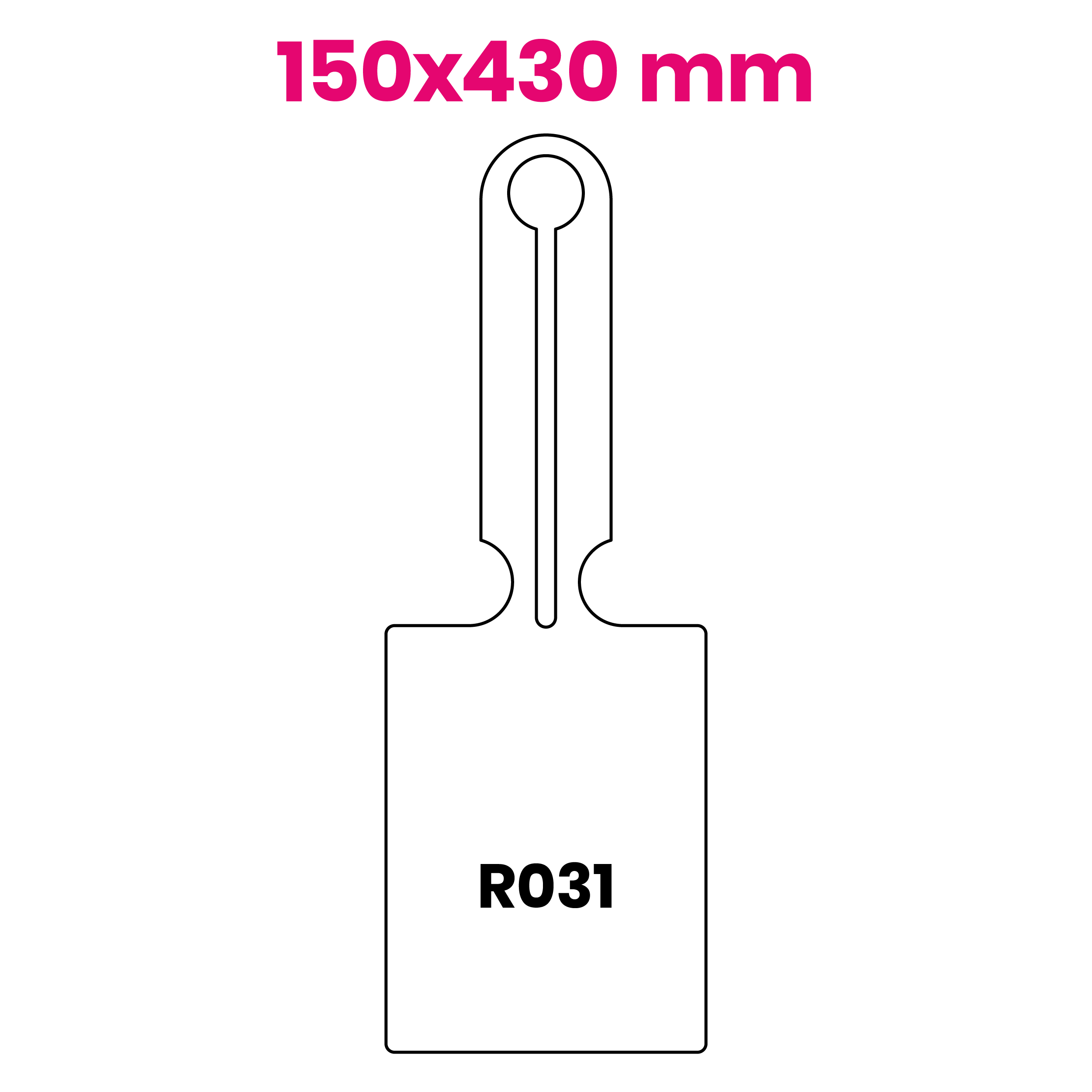 Hanglabel 150x430mm R031