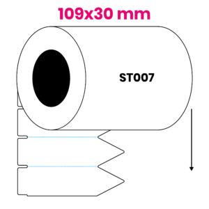 Steeketiket 109x30mm ST007