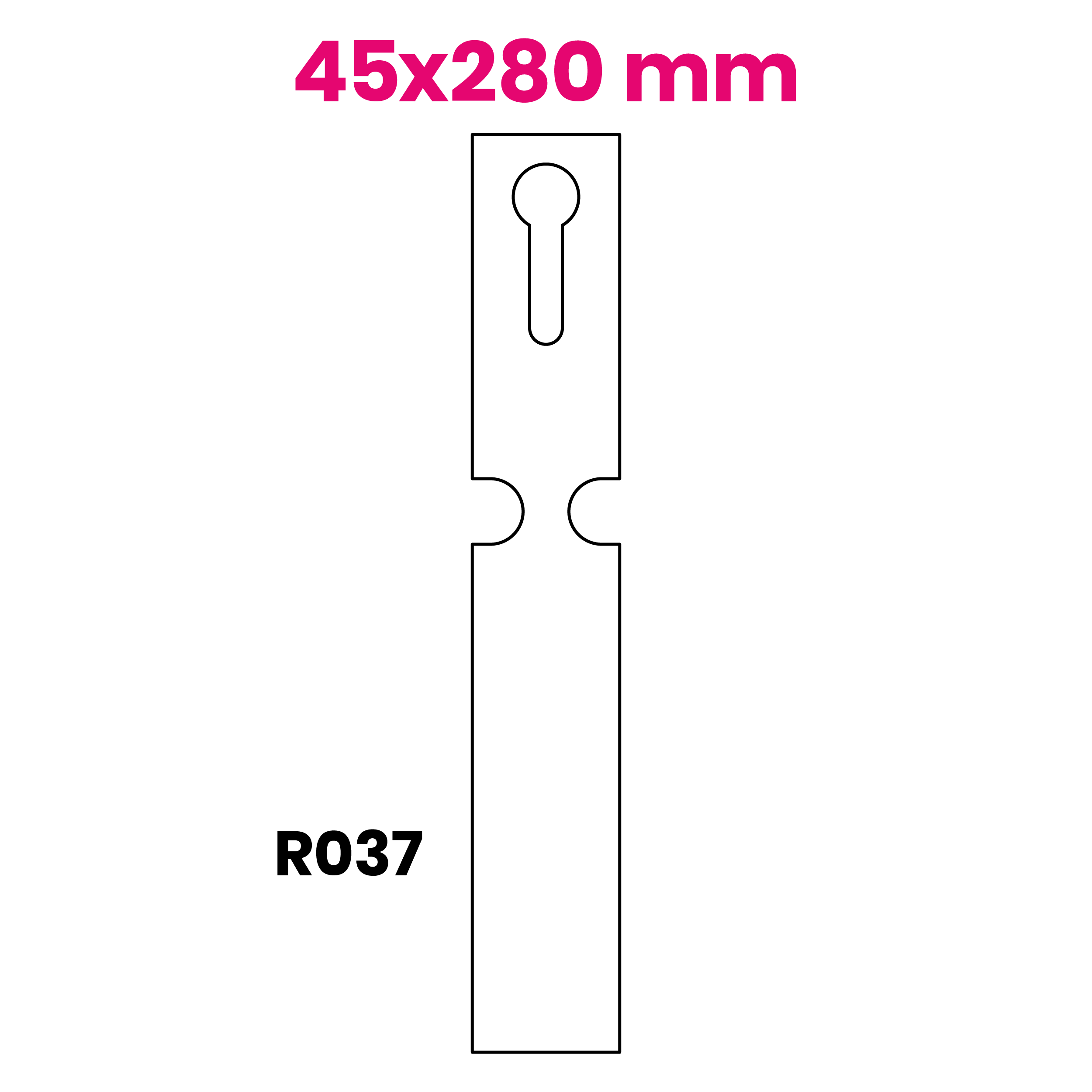 45 x 280 mm