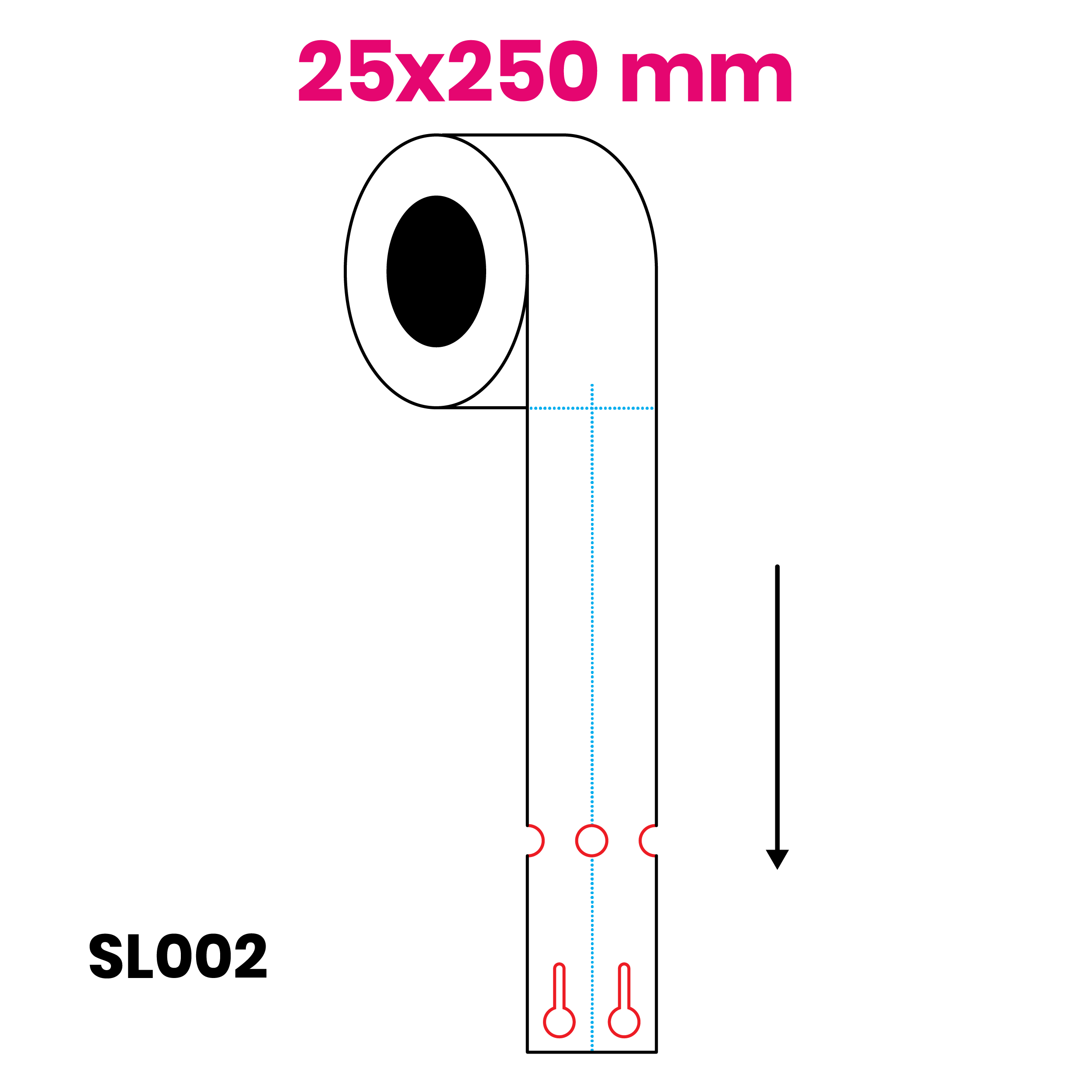 25 x 200 mm 2-lane